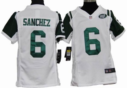 Nike youths Game Jersey New York Jets 6 Mark Sanchez White